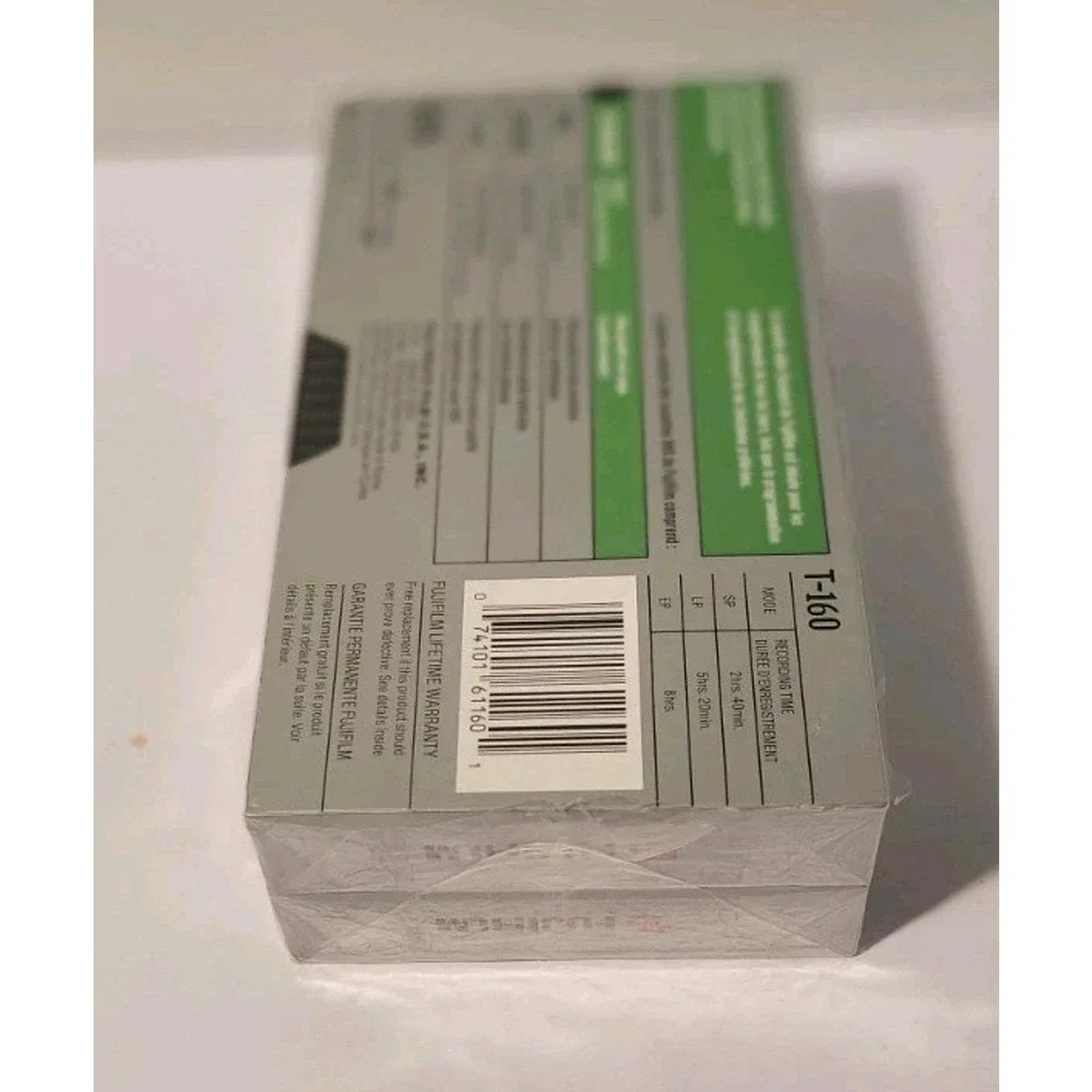 FUJIFILM T-160 EP Mode‎ VHS Tape (2) Pack-8 Hours VHS-NEW / SEALED